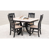 Charleston Single Pedestal Black & Wood Extending Dining Table | M-DK&RH-SW
