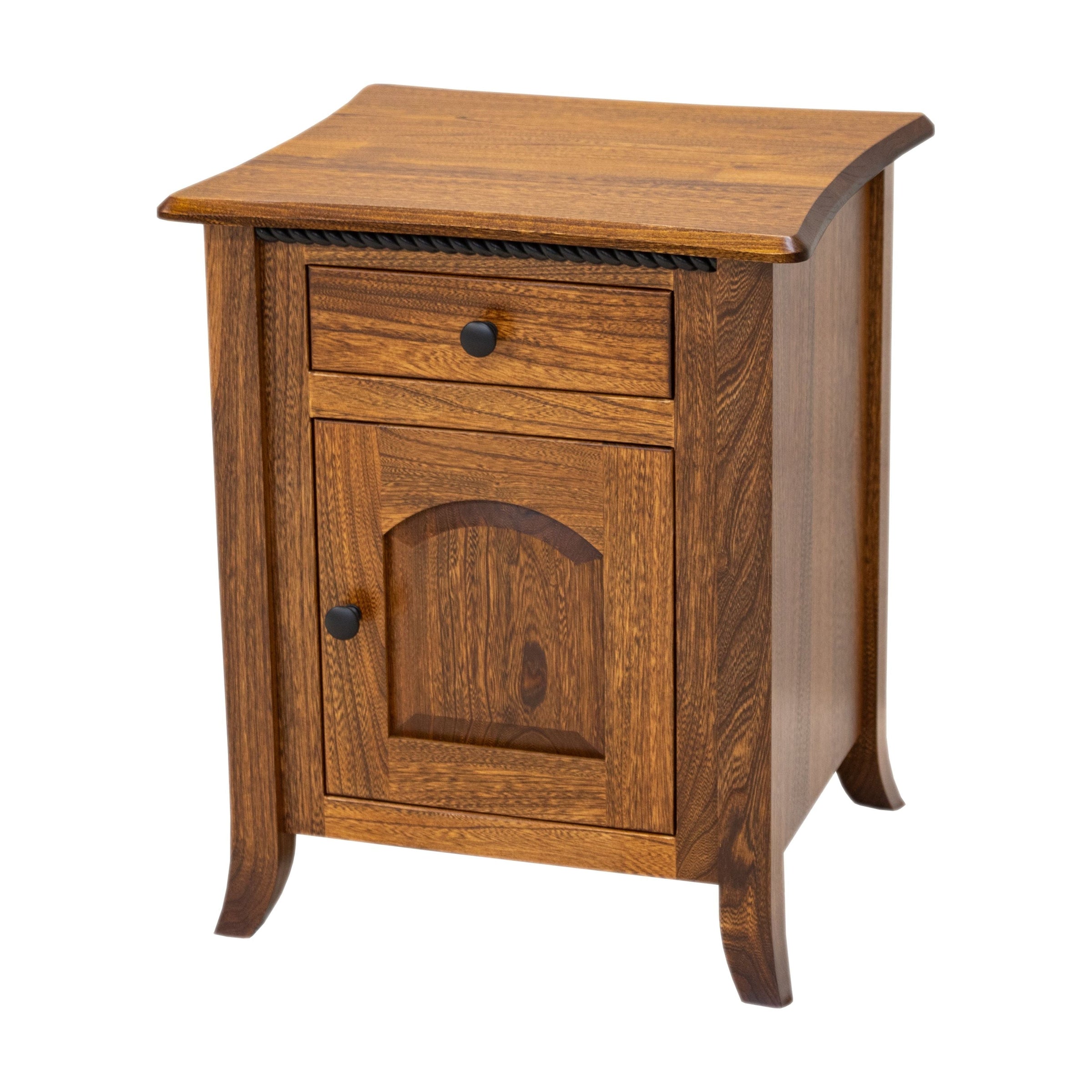 Apple Creek Elm Wood Enclosed Square Chairside End Table | MC