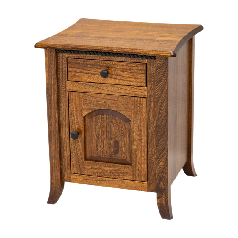 Apple Creek Elm Wood Enclosed Square Chairside End Table | MC