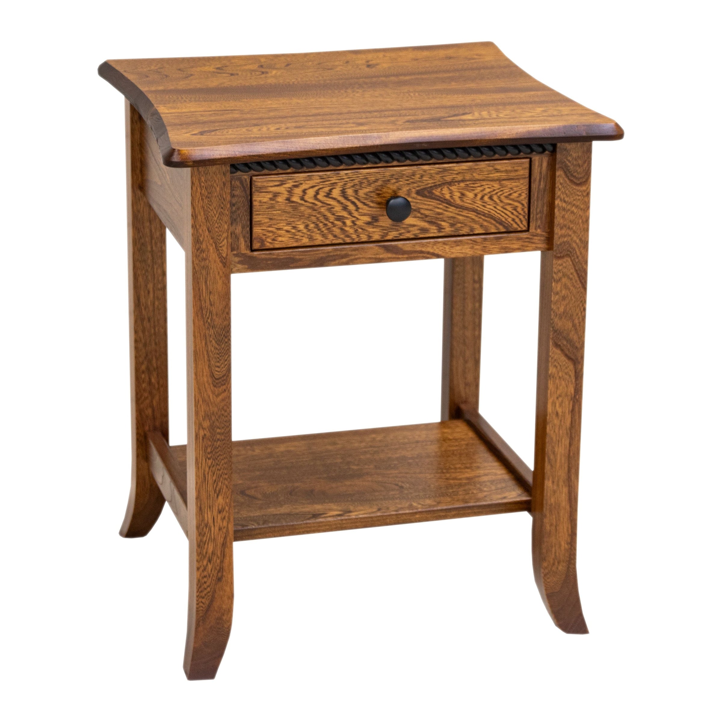 Apple Creek Elm Wood Open Square Chairside End Table | MC
