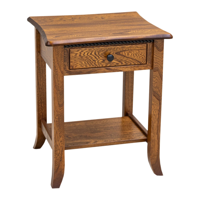 Apple Creek Elm Wood Open Square Chairside End Table | MC