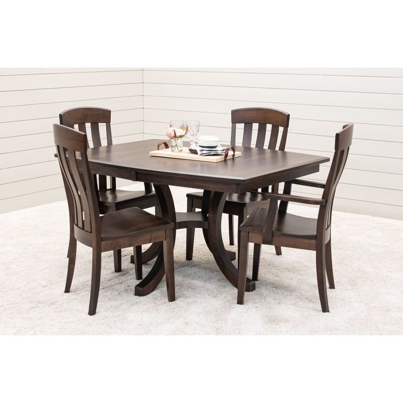 Charleston Single Pedestal Maple Wood Extending Dining Table | BV