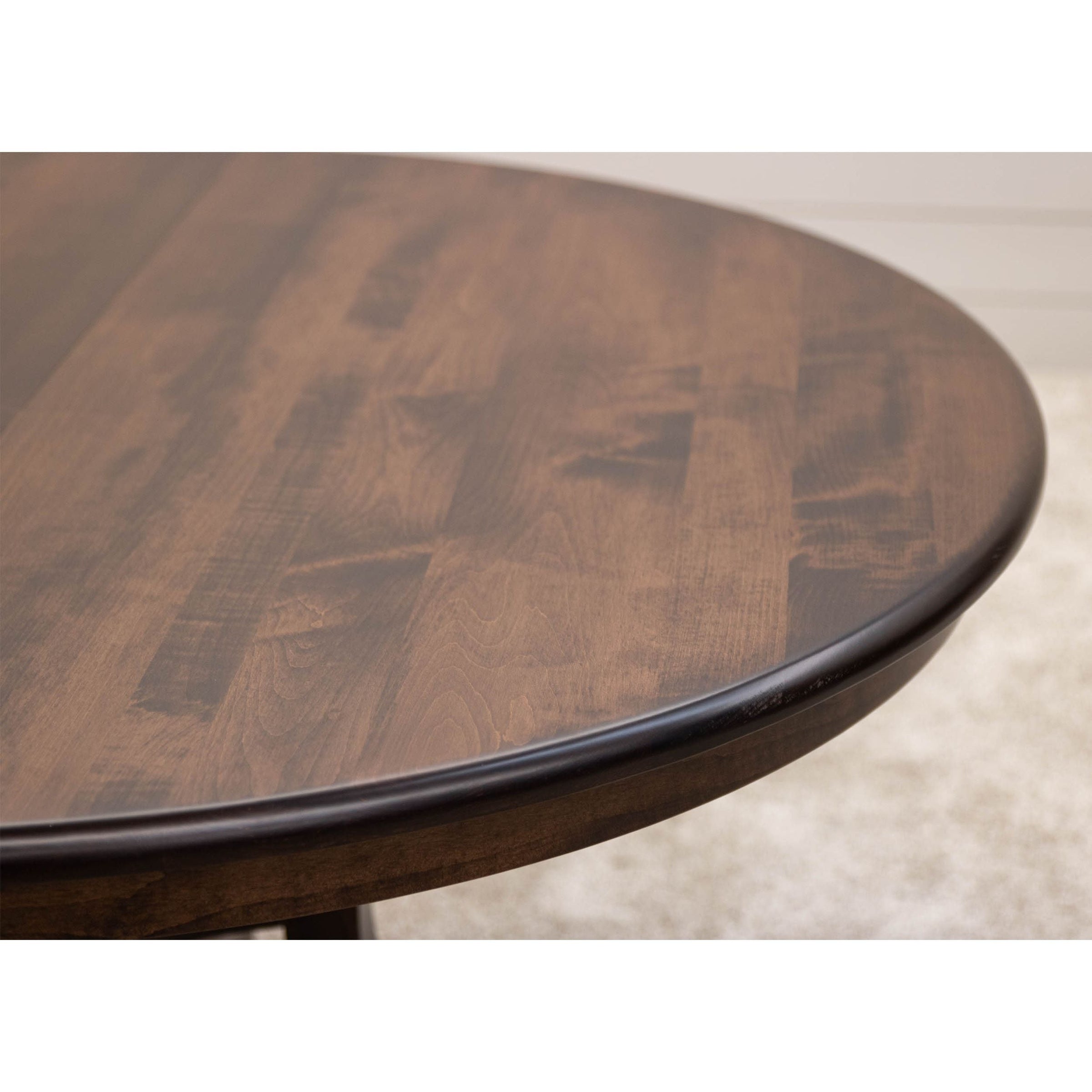 Charleston Round Single Pedestal Maple Wood Extending Dining Table | ASB