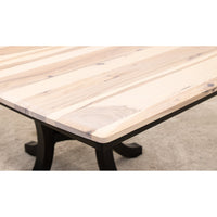 Charleston Single Pedestal Black & Wood Extending Dining Table | M-DK&RH-SW