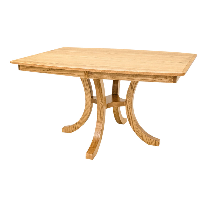 Charleston Single Pedestal Oak Wood Extending Dining Table | FW