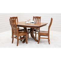 Charleston Single Pedestal Oak Wood Extending Dining Table | MC