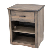 Cameron Amish 1-Drawer, Open Nightstand