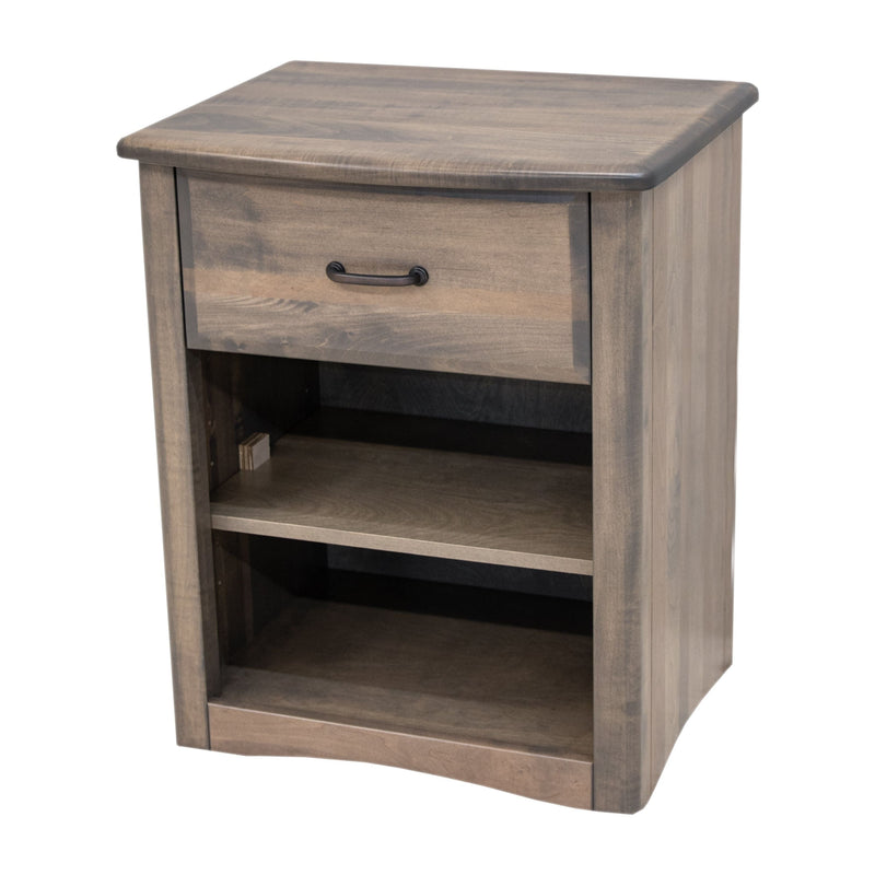 Cameron Amish 1-Drawer, Open Nightstand