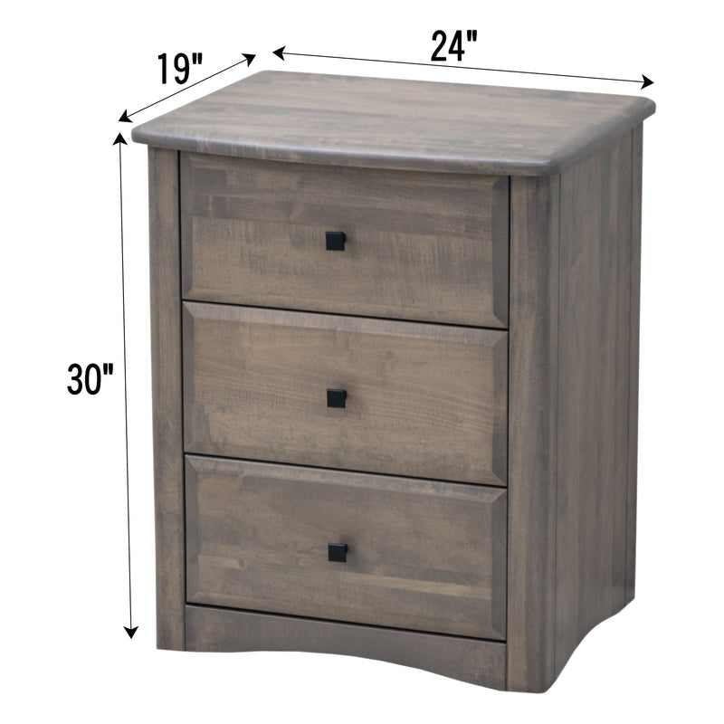 Cameron Amish 3-Drawer Nightstand