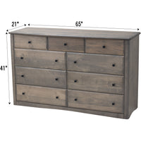 Cameron Amish 9-Drawer Tall Dresser
