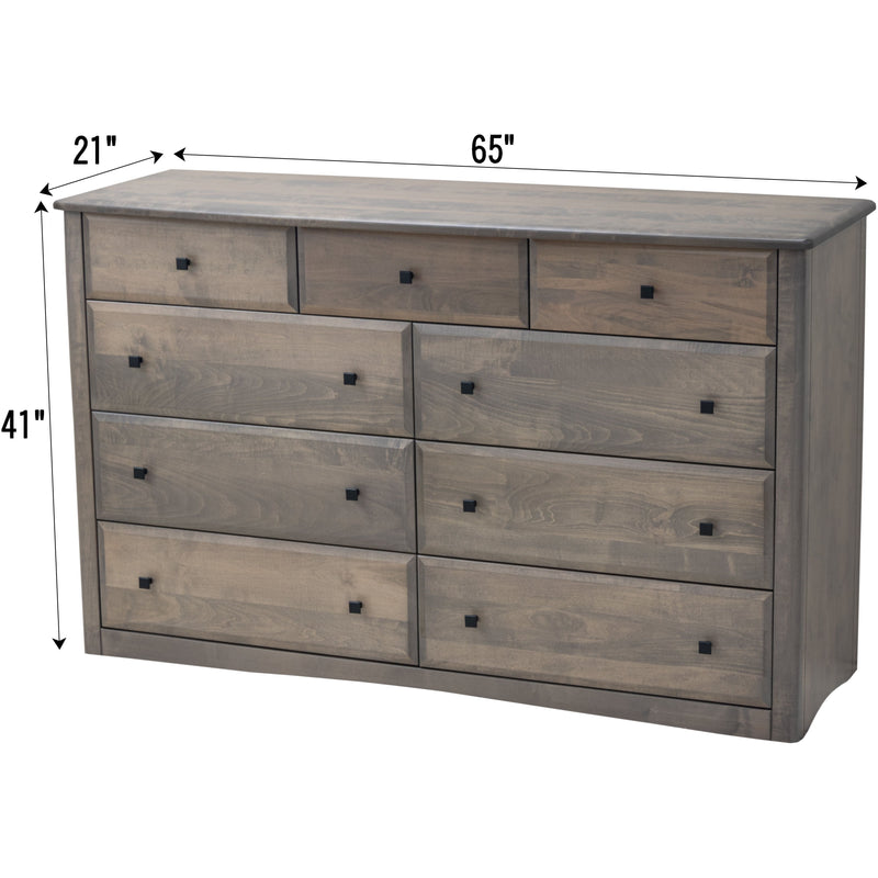 Cameron Amish 9-Drawer Tall Dresser