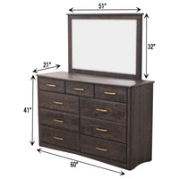 Cameron Amish 9-Drawer Tall Dresser