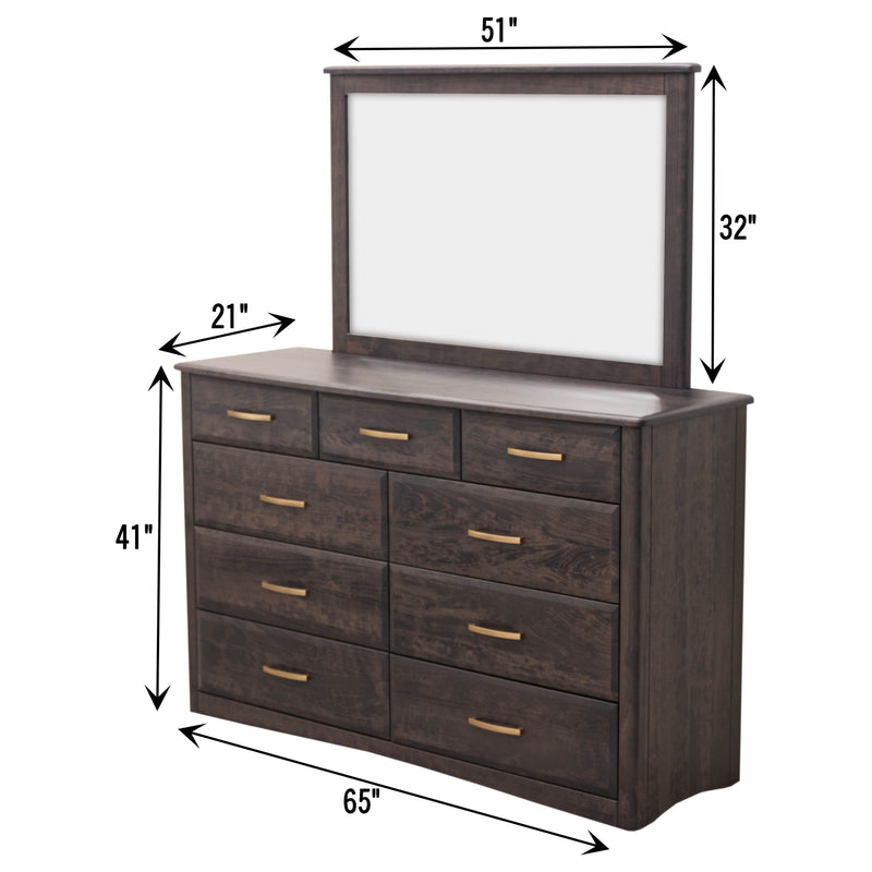 Cameron Amish 9-Drawer Tall Dresser