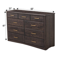 Cameron Amish 9-Drawer Tall Dresser