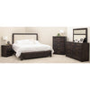 Hunters Amish Wood Bed Frame with Upholstered Headboard