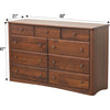 Cameron Amish 9-Drawer Tall Dresser