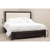 Hunters Amish Wood Bed Frame with Upholstered Headboard