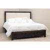 Hunters Amish Wood Bed Frame with Upholstered Headboard