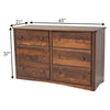 Cameron Amish 6-Drawer Low Dresser