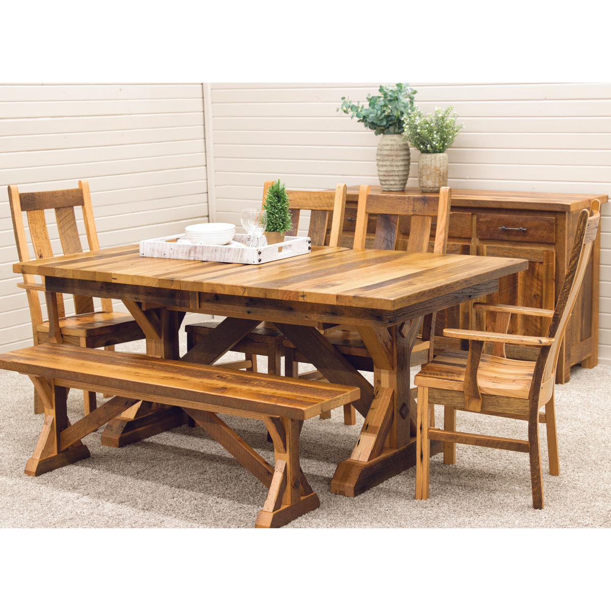 Carter Reclaimed Wood Side Dining Chair | NAT
