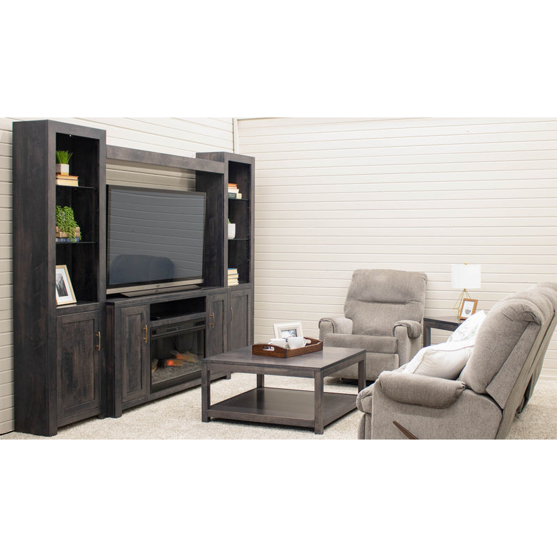 Weston Maple Wood Entertainment Center with Electric Fireplace | SB