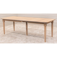 Caitlyn Mid Century Quarter Sawn White Oak Wood Extending Dining Table | LAT