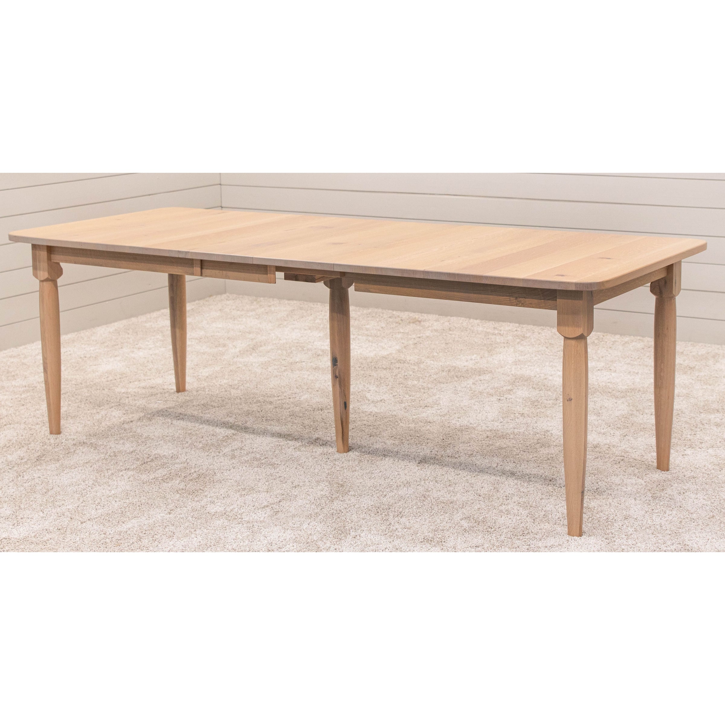 Caitlyn Mid Century Hickory Wood Extending Dining Table | WB