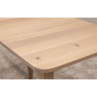 Caitlyn Mid Century Quarter Sawn White Oak Wood Extending Dining Table | LAT
