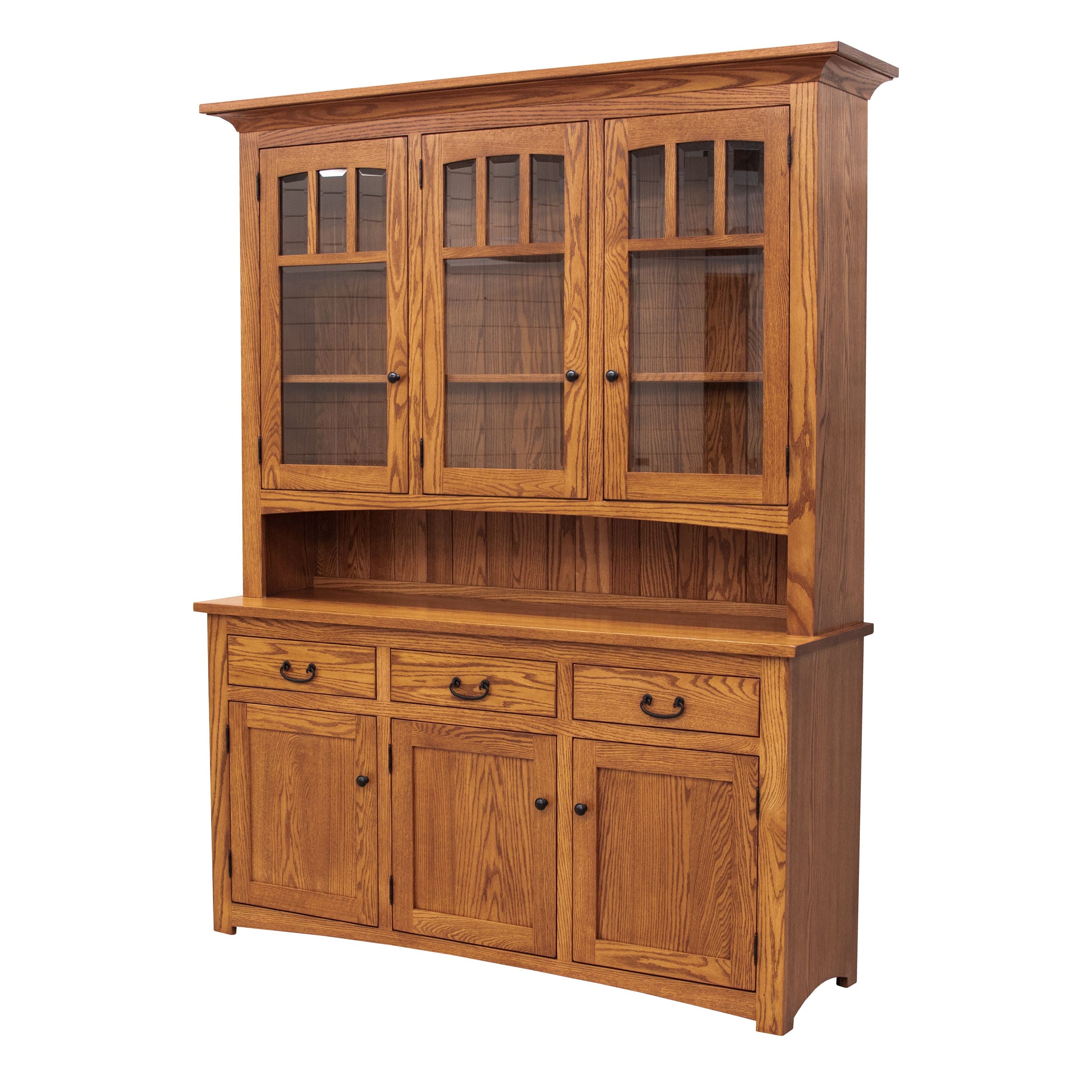 Amish Mission Oak Wood Hutch | MC