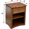 Cameron Amish 1-Drawer, Open Nightstand