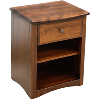Cameron Amish 1-Drawer, Open Nightstand