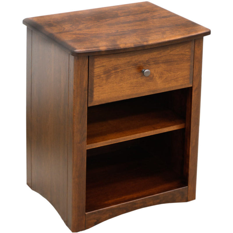 Cameron Amish 1-Drawer, Open Nightstand