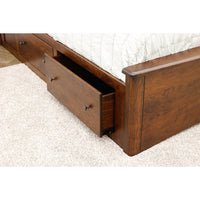 Cameron Amish Wood Panel Storage Platform Bed