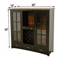 Carson Shaker Black & Wood Wine Pantry - Large | M-EB&E-MC