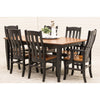 Carson Shaker Amish Extending Dining Table with Black Legs | M-EB&E-MC