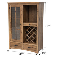 Carson Shaker Maple Wood Wine Pantry - Small | BOS
