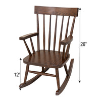 Child's Amish Oak Wood Comb Back Rocker | ASB