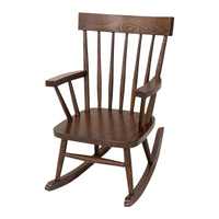 Child's Amish Oak Wood Comb Back Rocker | ASB