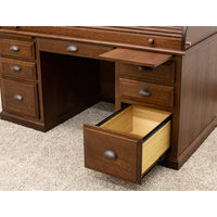 Consecutive Quarter Sawn White Oak Wood Rolltop Desk | ASB