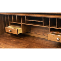 Consecutive Quarter Sawn White Oak Wood Rolltop Desk | ASB