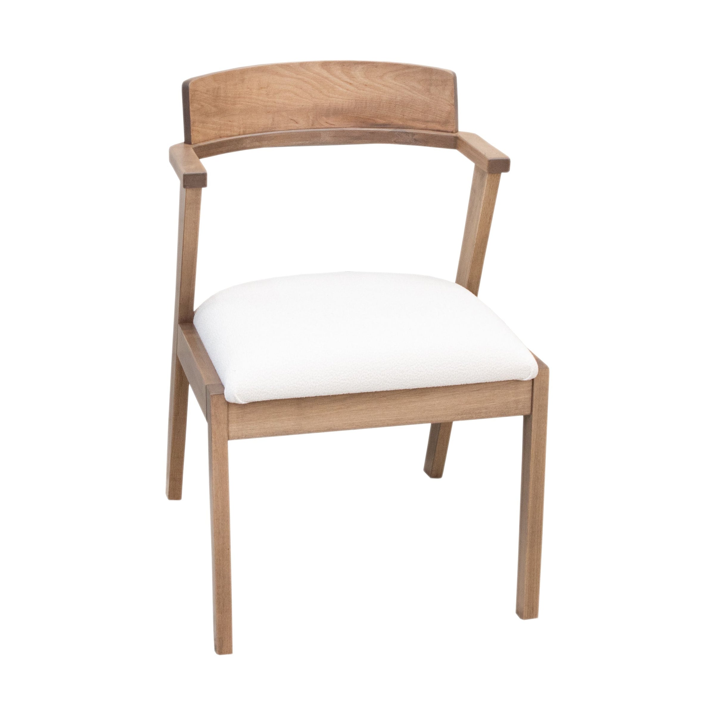 Cardinal Maple Wood Mid Century Dining Chair with Fabric Seat | WB