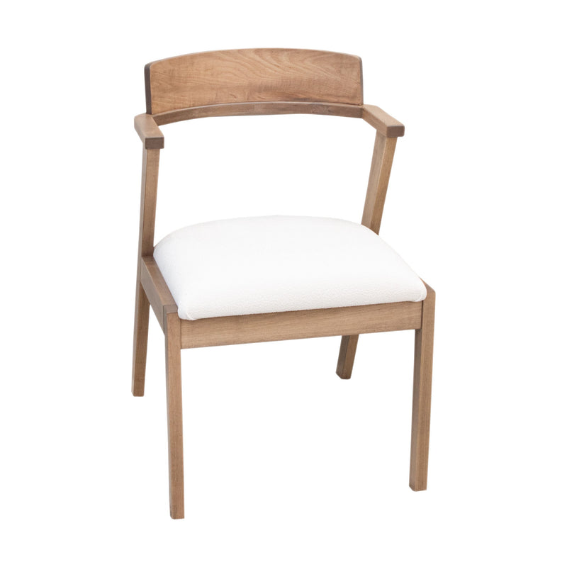 Cardinal Maple Wood Mid Century Dining Chair with Fabric Seat | WB