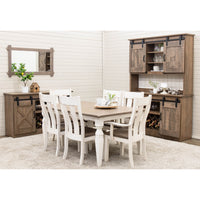 Barn Door Maple Wood Wine Hutch | CS&DCD
