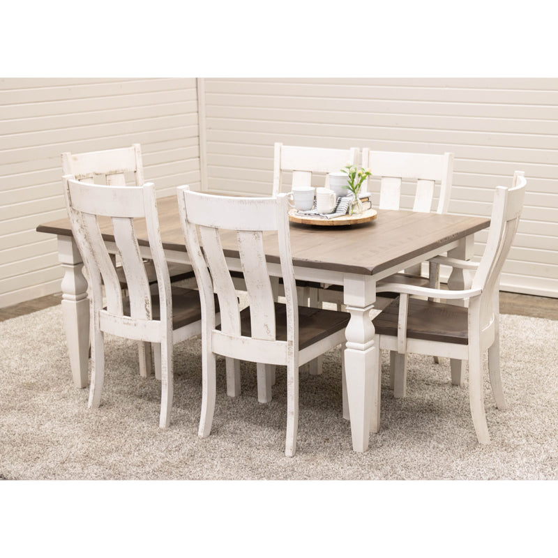 Classic Turned Leg White & Wood Extending Dining Table | M-CS&DCD