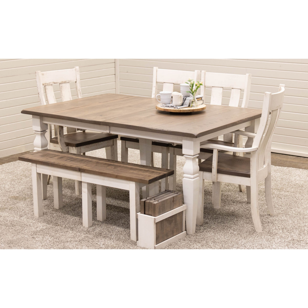 Utah White & Wood Side Dining Chair | M-CS&DCD