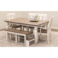 Utah White & Wood Side Dining Chair | M-CS&DCD