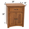 Cortland Amish Mission 1-Drawer, 2-Door Nightstand