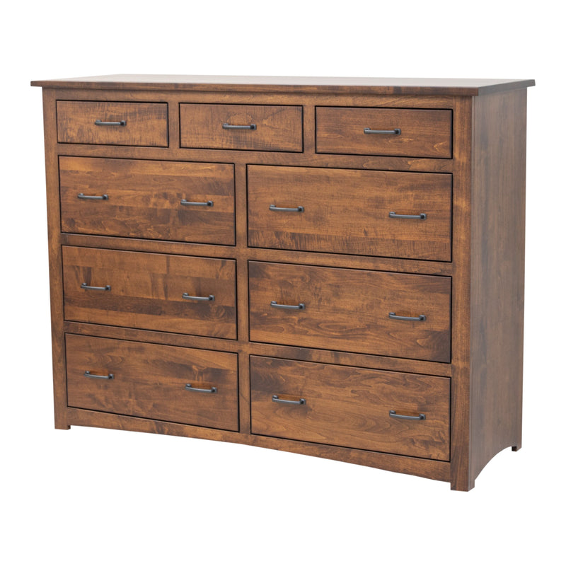 Millersburg Amish 9-Drawer Tall Dresser