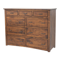 Millersburg Amish 9-Drawer Tall Dresser