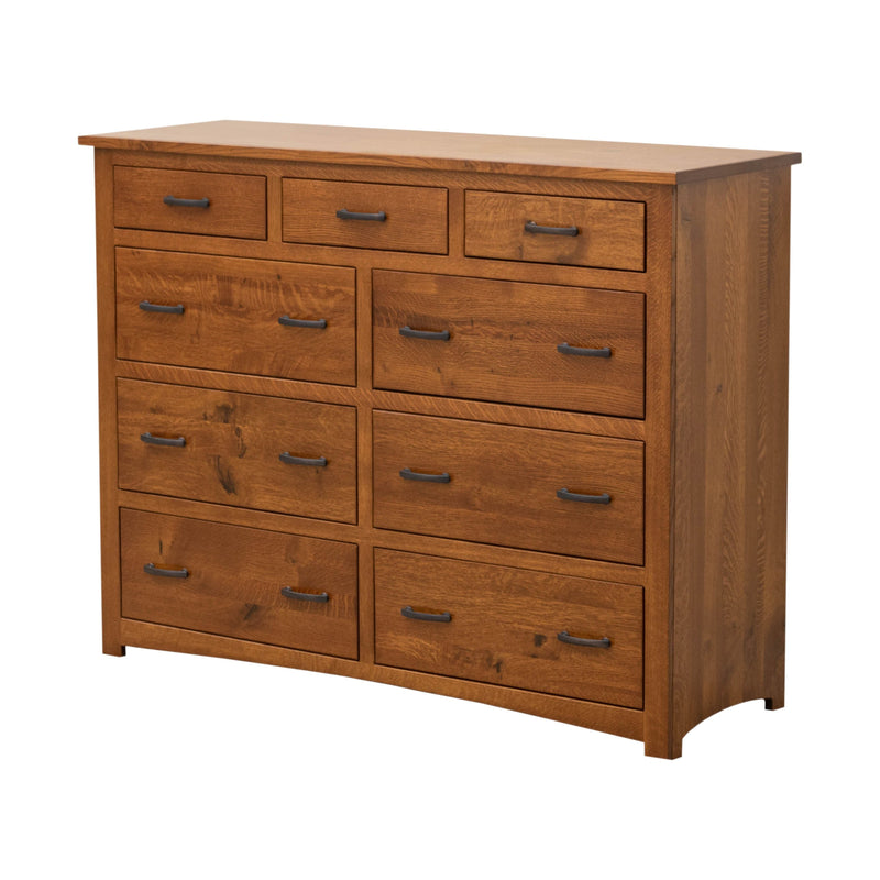 Cortland Amish Mission 9-Drawer Tall Dresser
